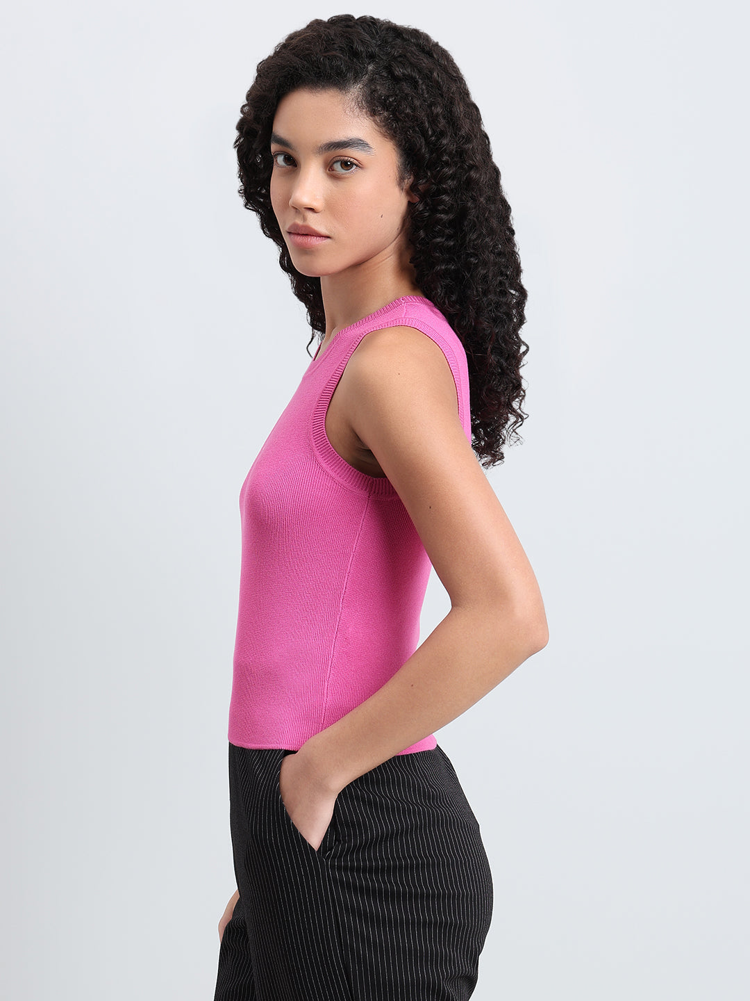 Pink Sleeveless Top