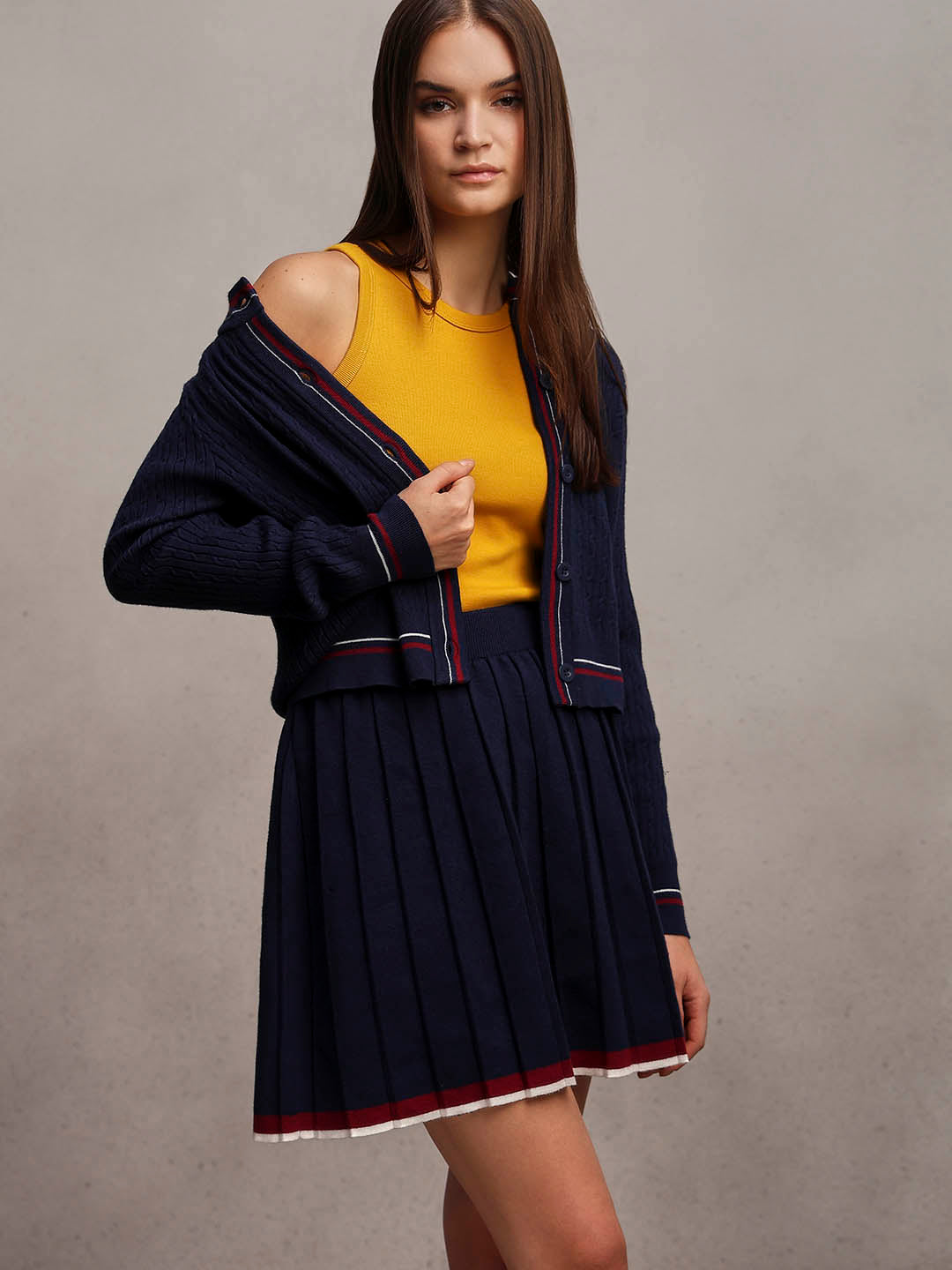 Yellow Ribbed Tank Top