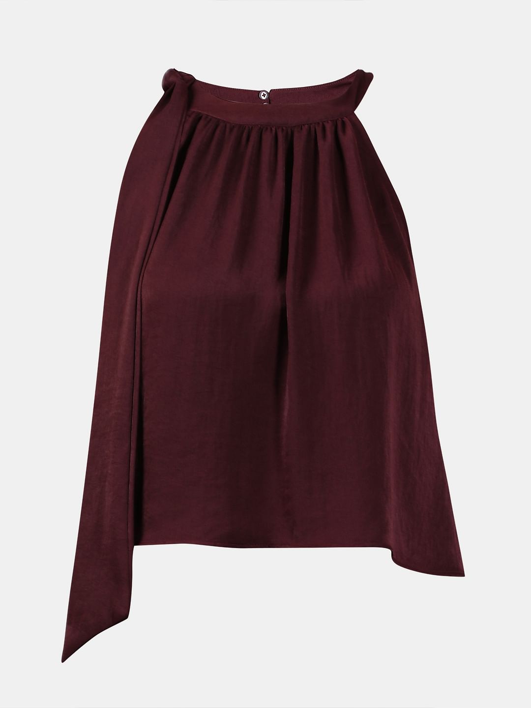Maroon Tie-Up Top