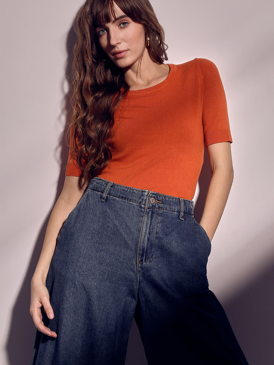Rust Knitted Top