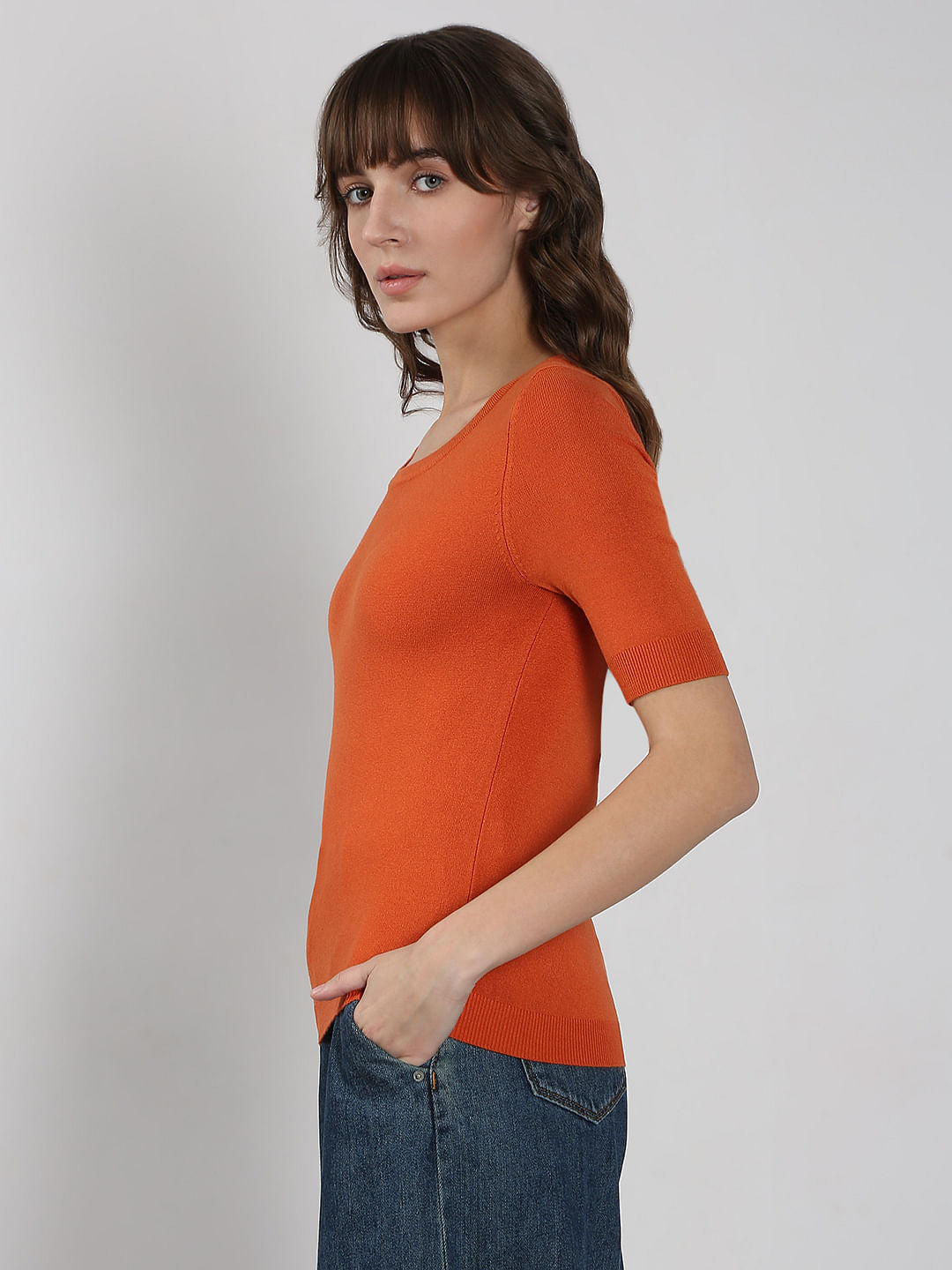 Rust Knitted Top