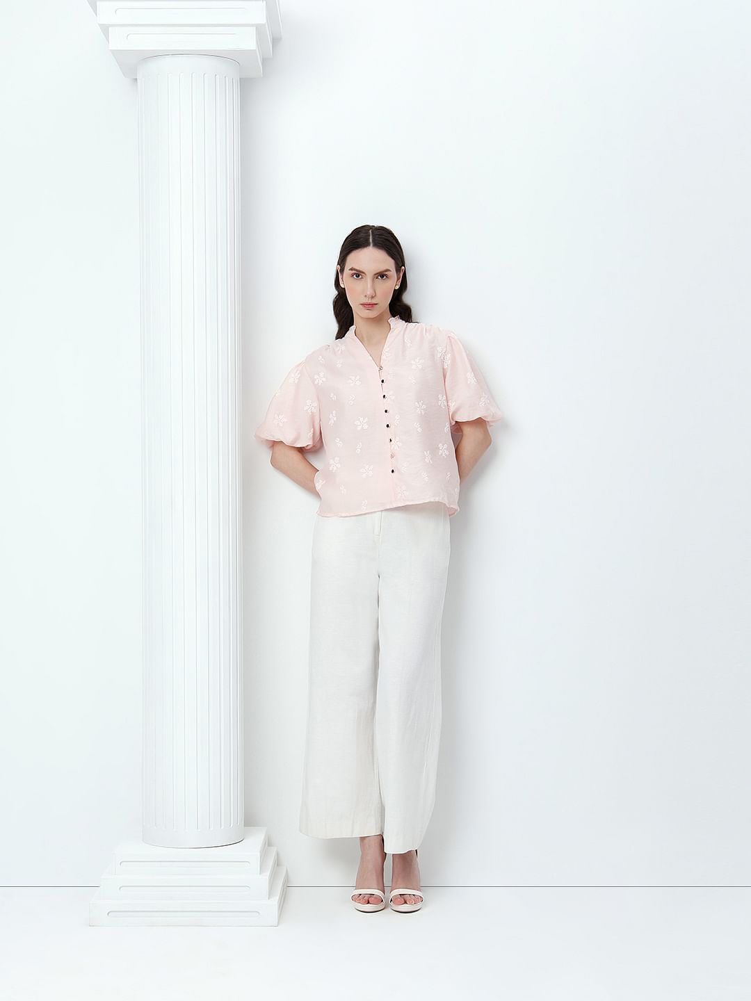 Pink Embroidered Top