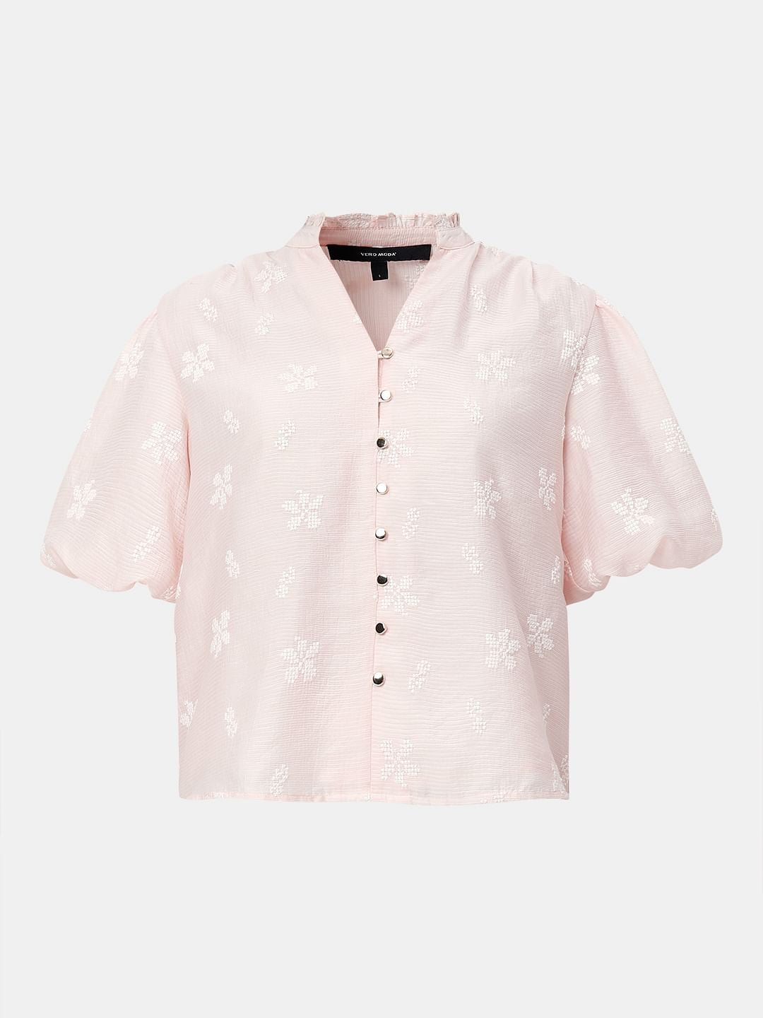Pink Embroidered Top