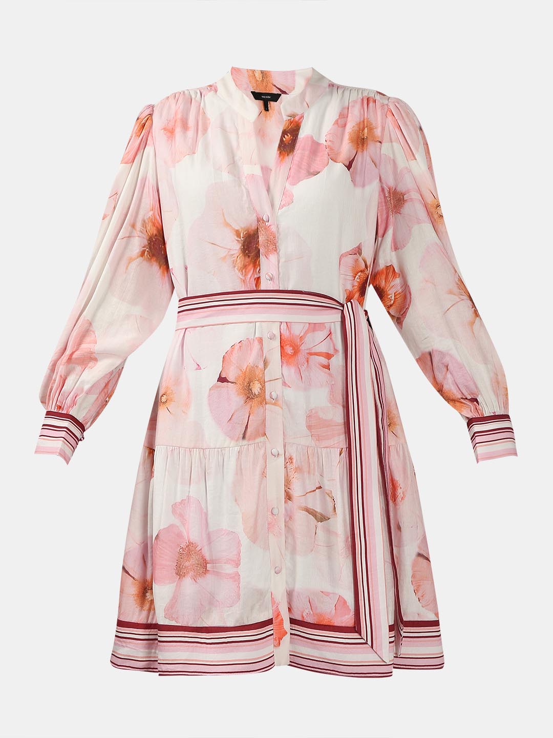 Vero Moda White Floral Print Shirt Dress