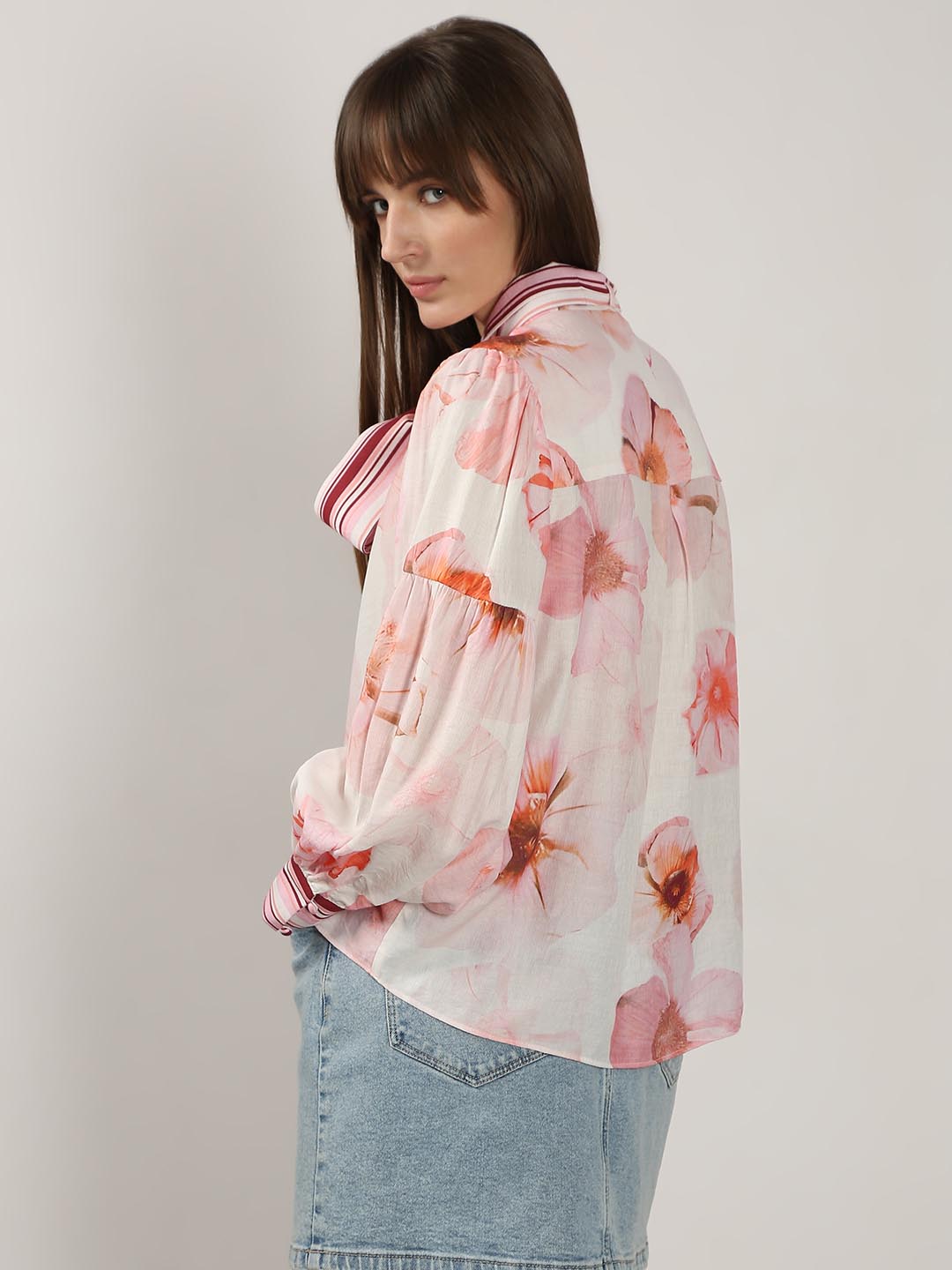 Vero Moda White Floral Print Shirt