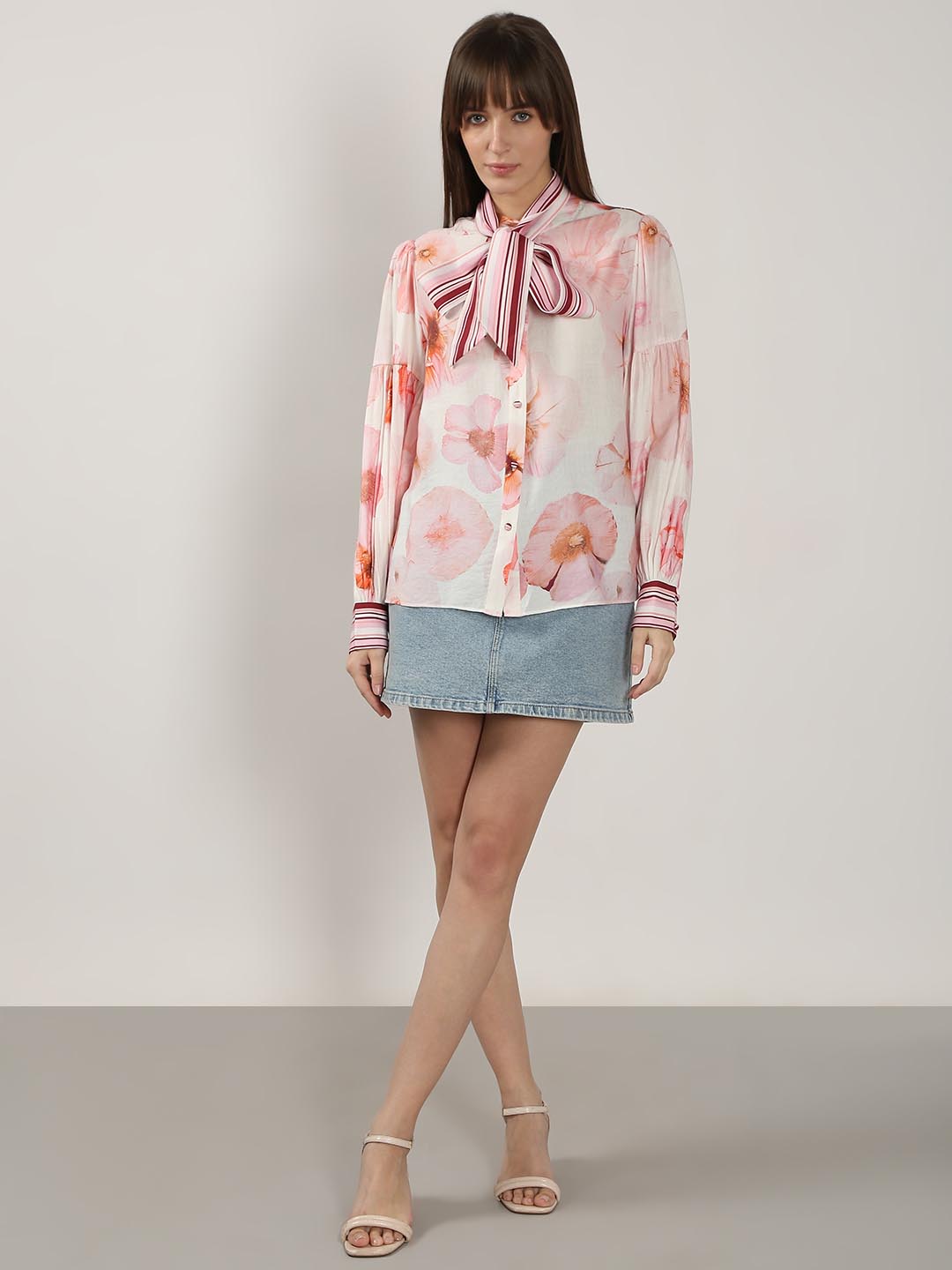 Vero Moda White Floral Print Shirt