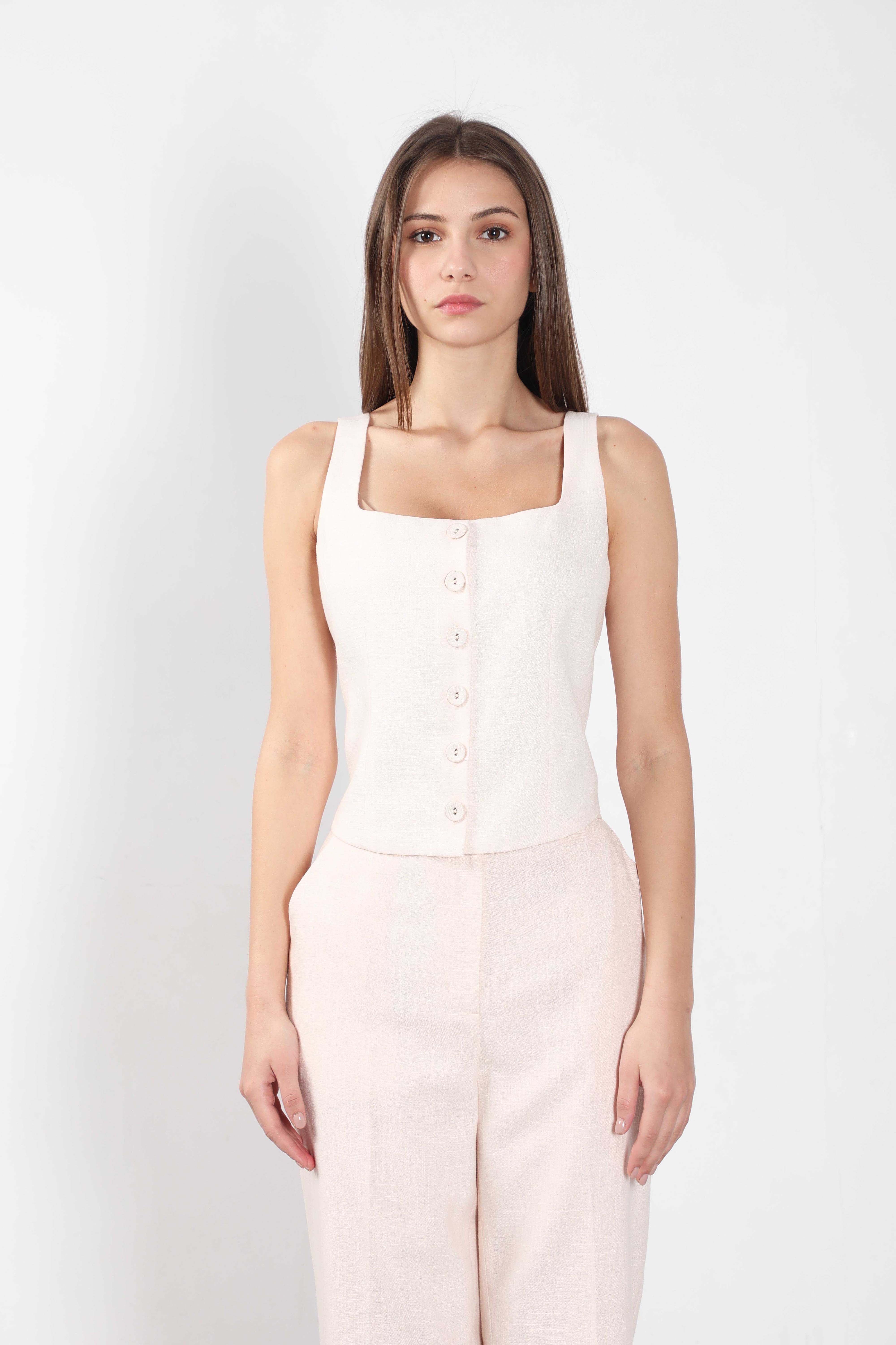 Vero Moda Cream Waistcoat