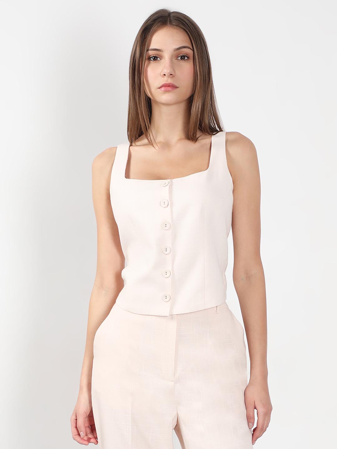 Vero Moda Cream Waistcoat