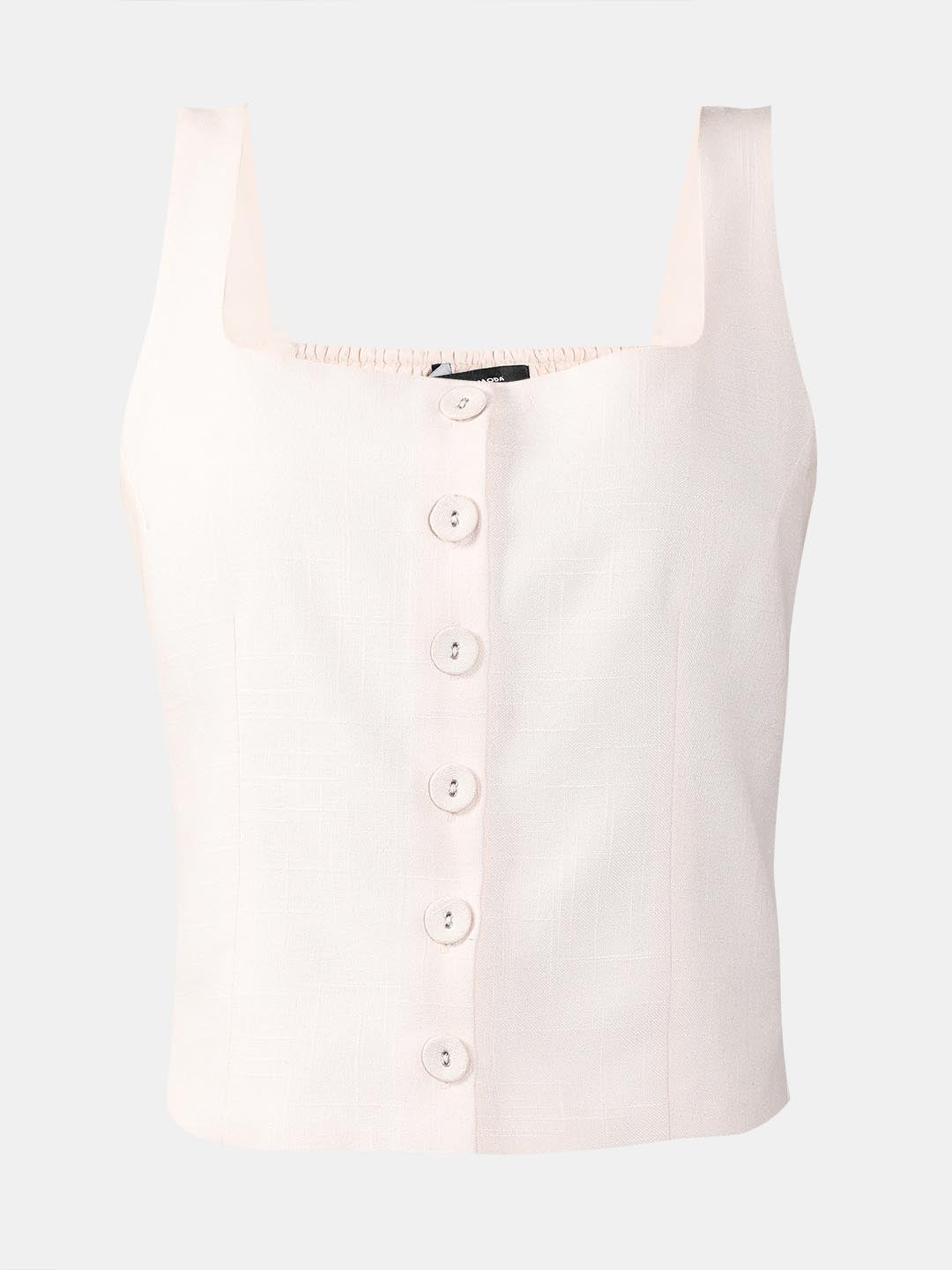 Vero Moda Cream Waistcoat