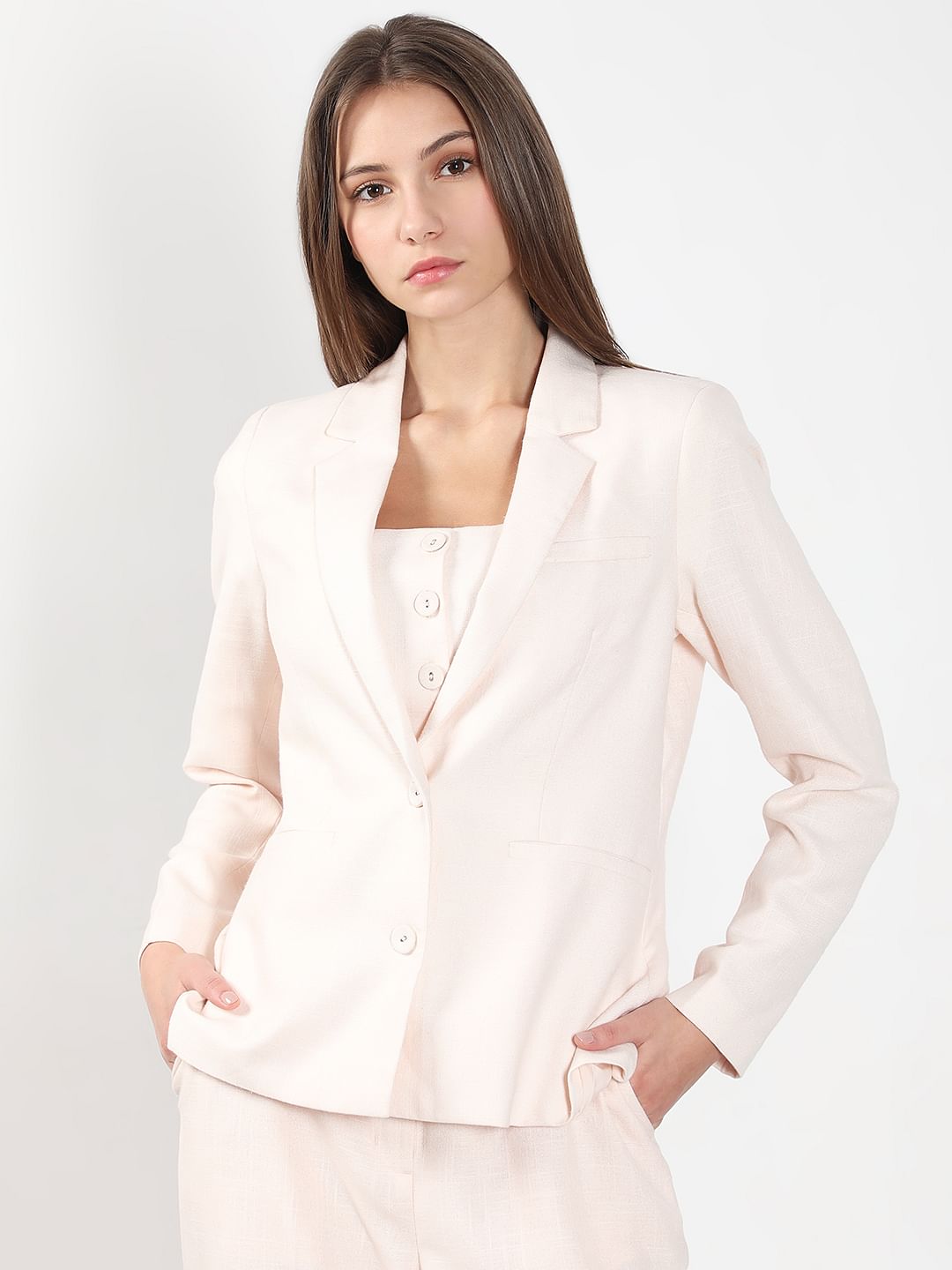 Light Pink Tailored Blazer