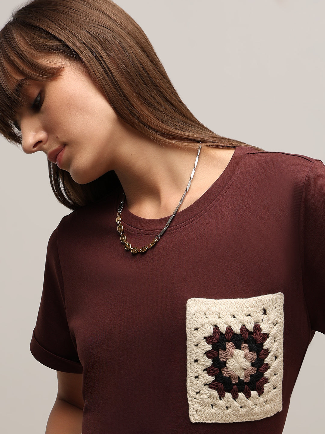 Crochet Pocket T-shirt
