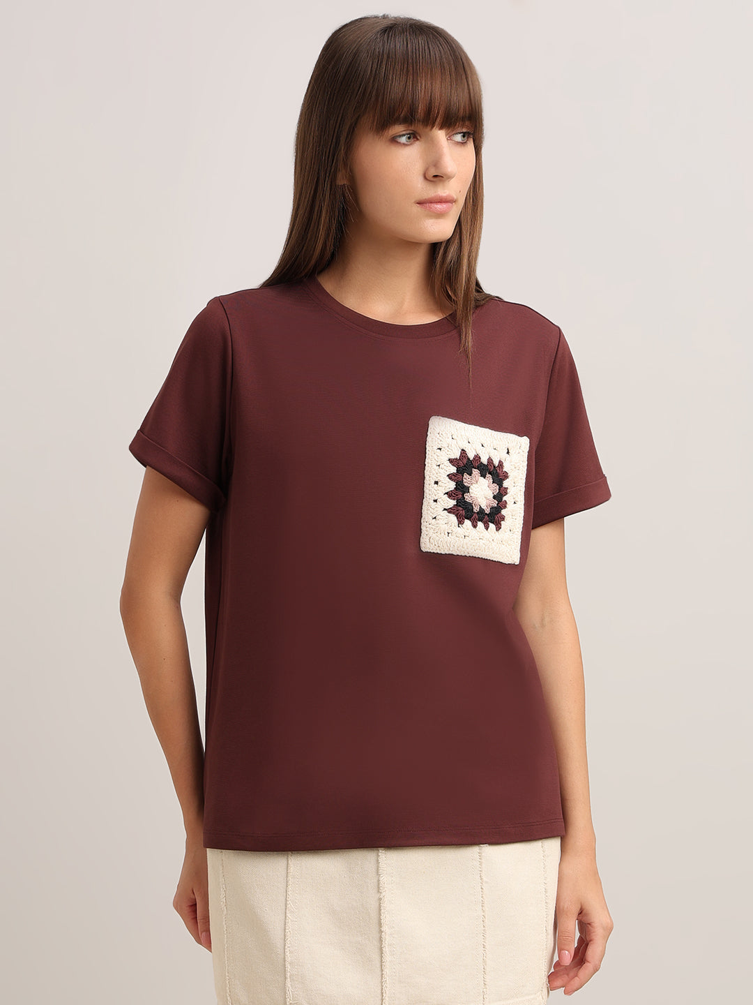 Crochet Pocket T-shirt