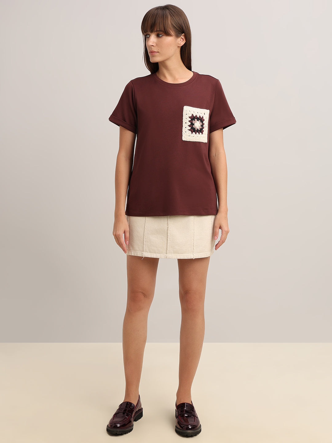 Crochet Pocket T-shirt