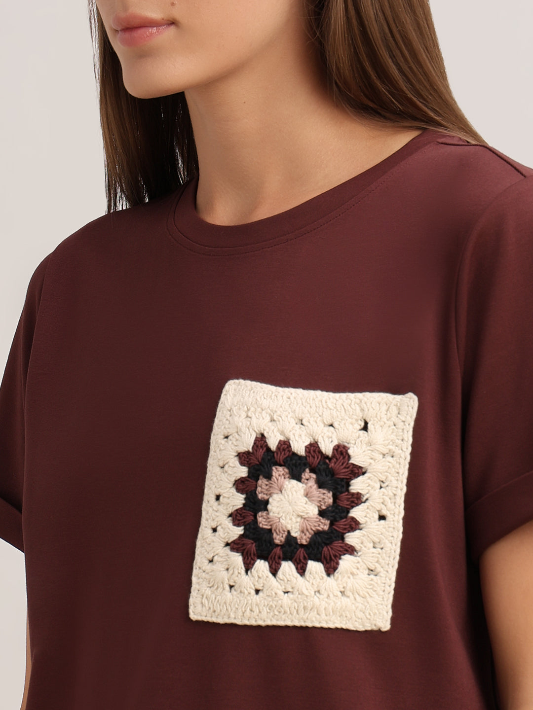 Crochet Pocket T-shirt