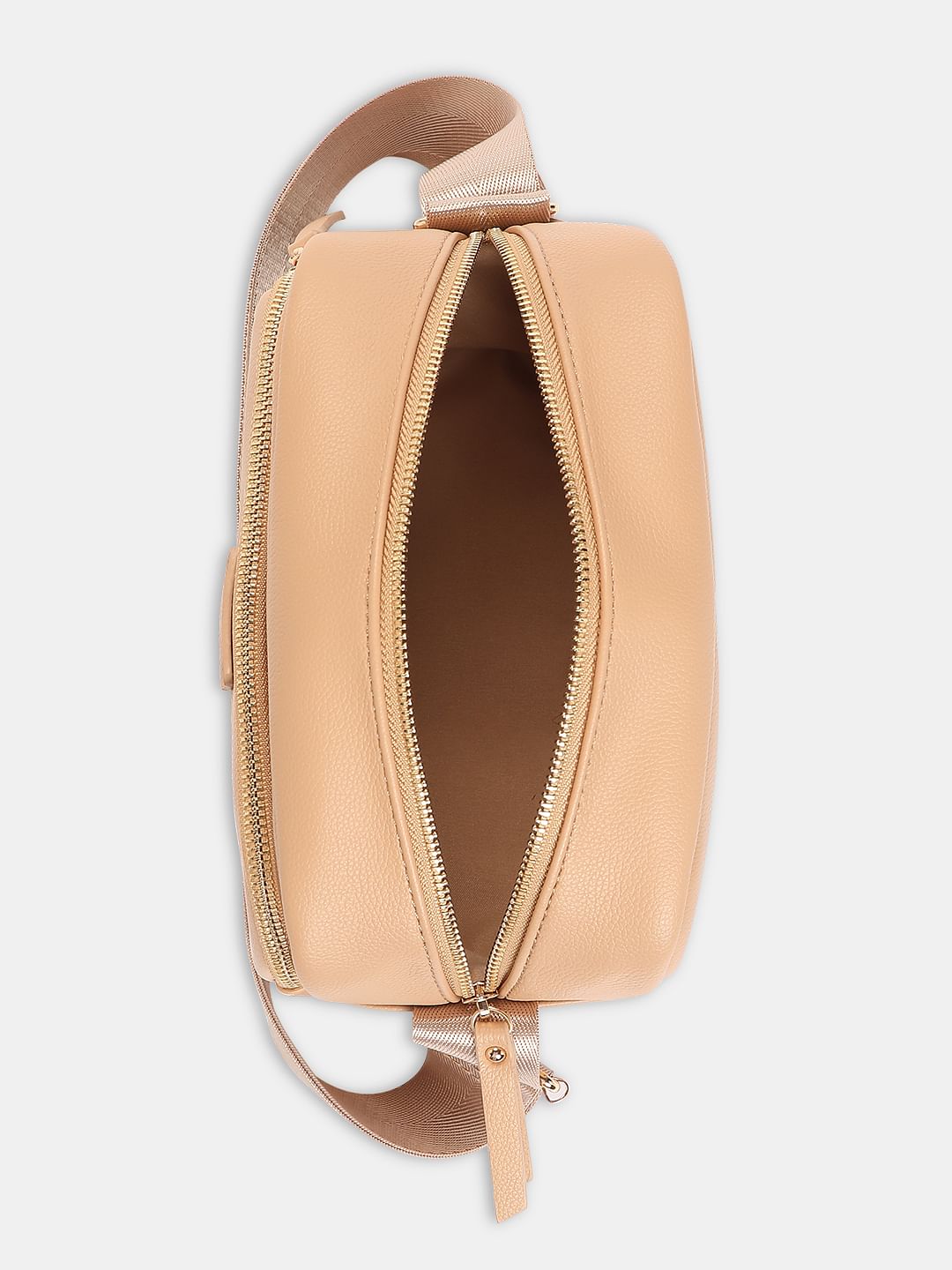Tan Rectangular Sling Bag