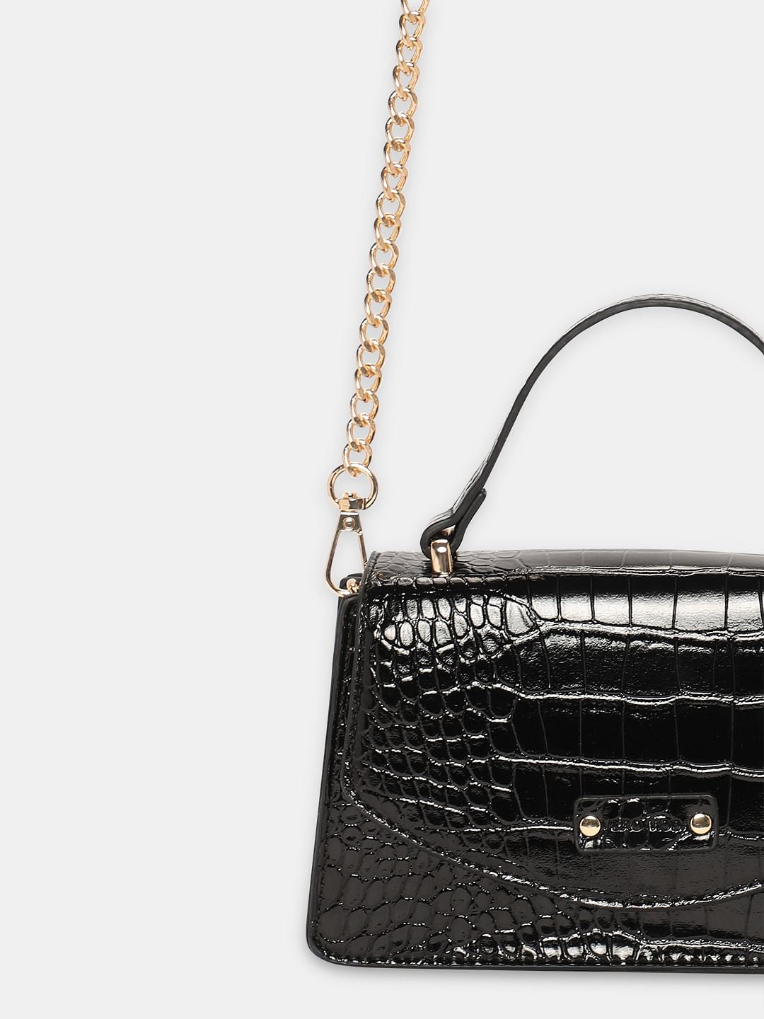Black Textured Sling Bag
