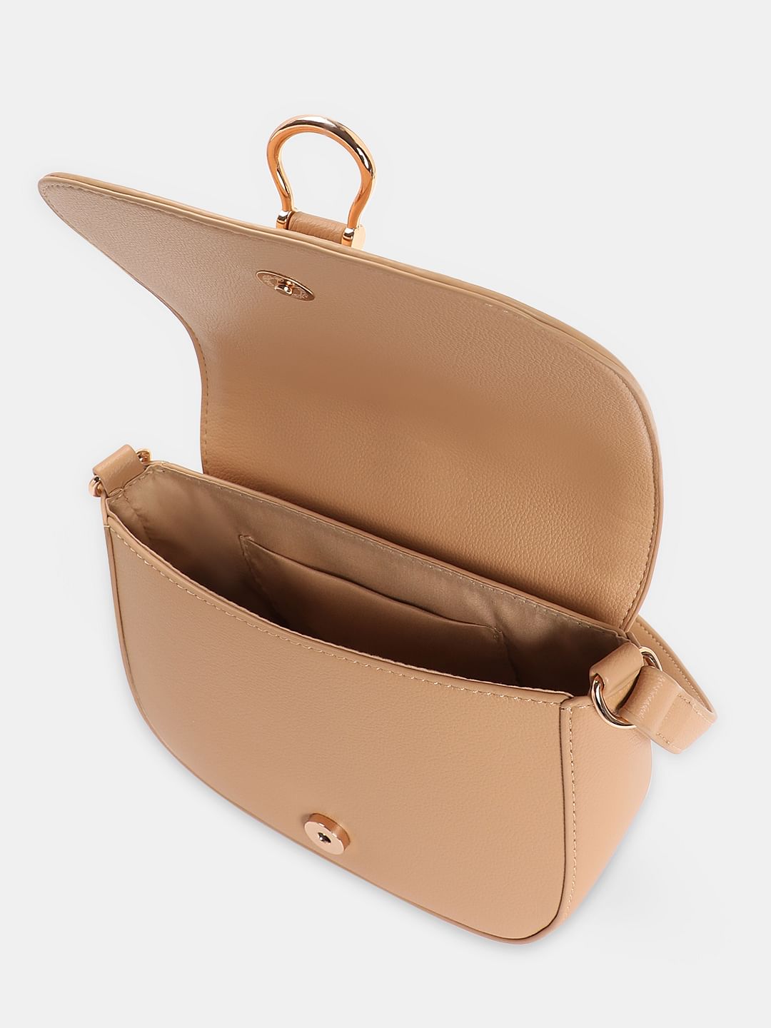 Tan U-Shaped Sling Bag