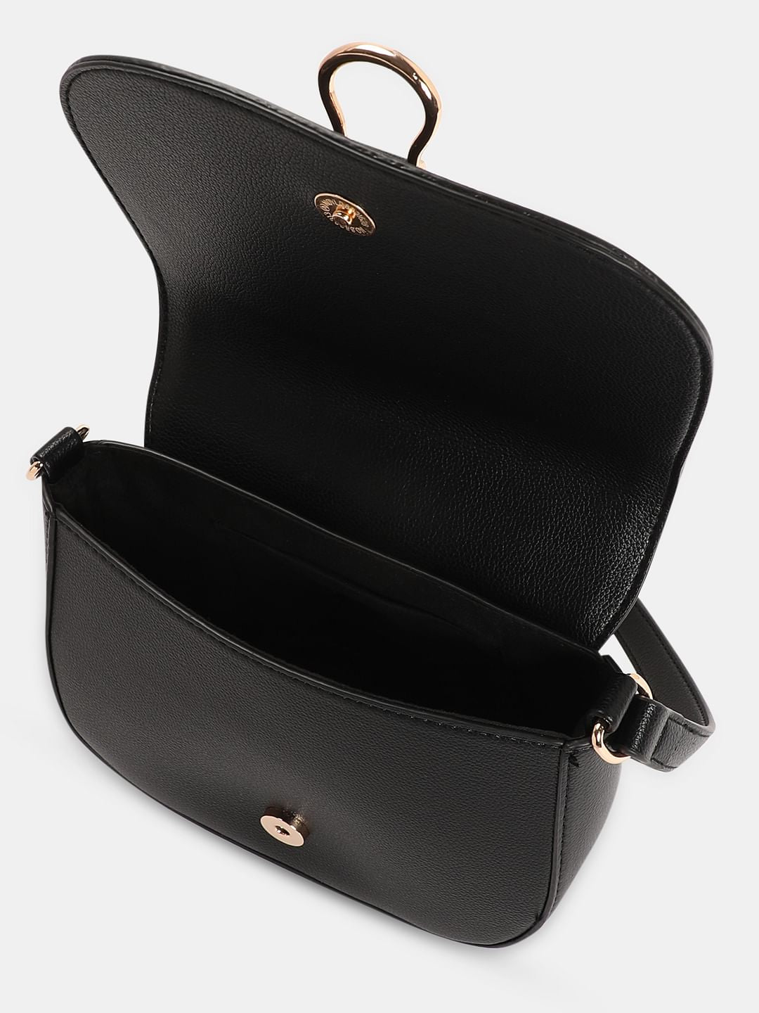 Black U-Shaped Sling Bag