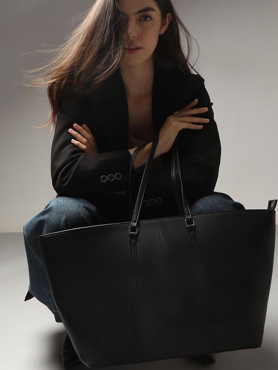 Vero Moda Black Tote Bag