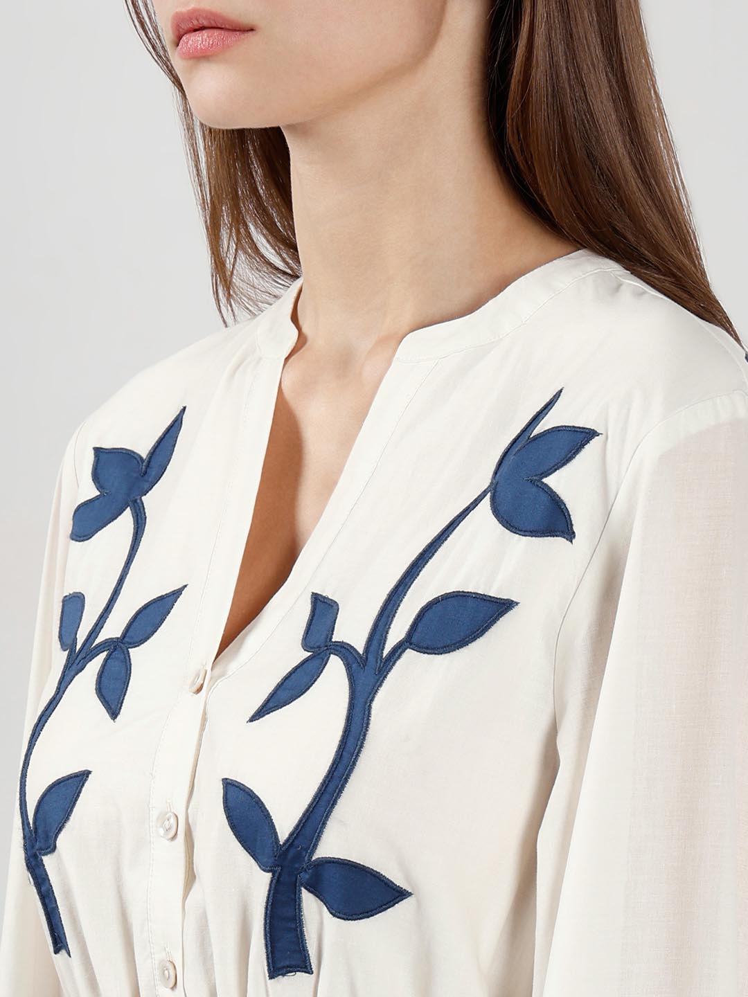 Vero Moda off-White Floral Cotton Midi Dress