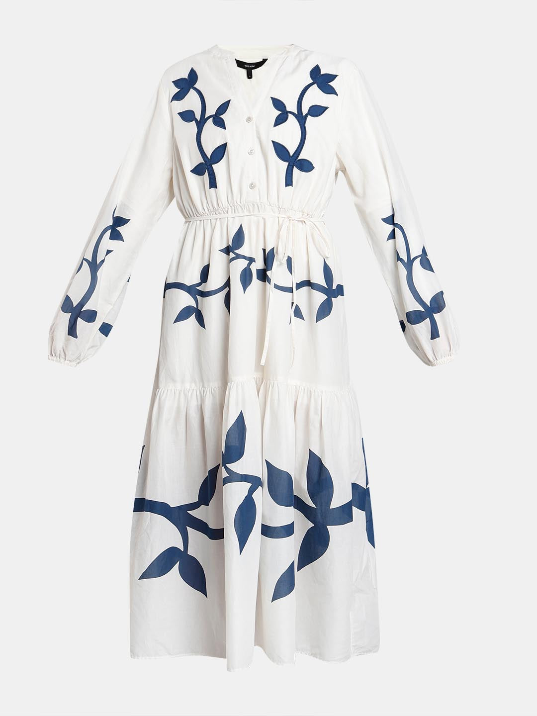 Vero Moda off-White Floral Cotton Midi Dress