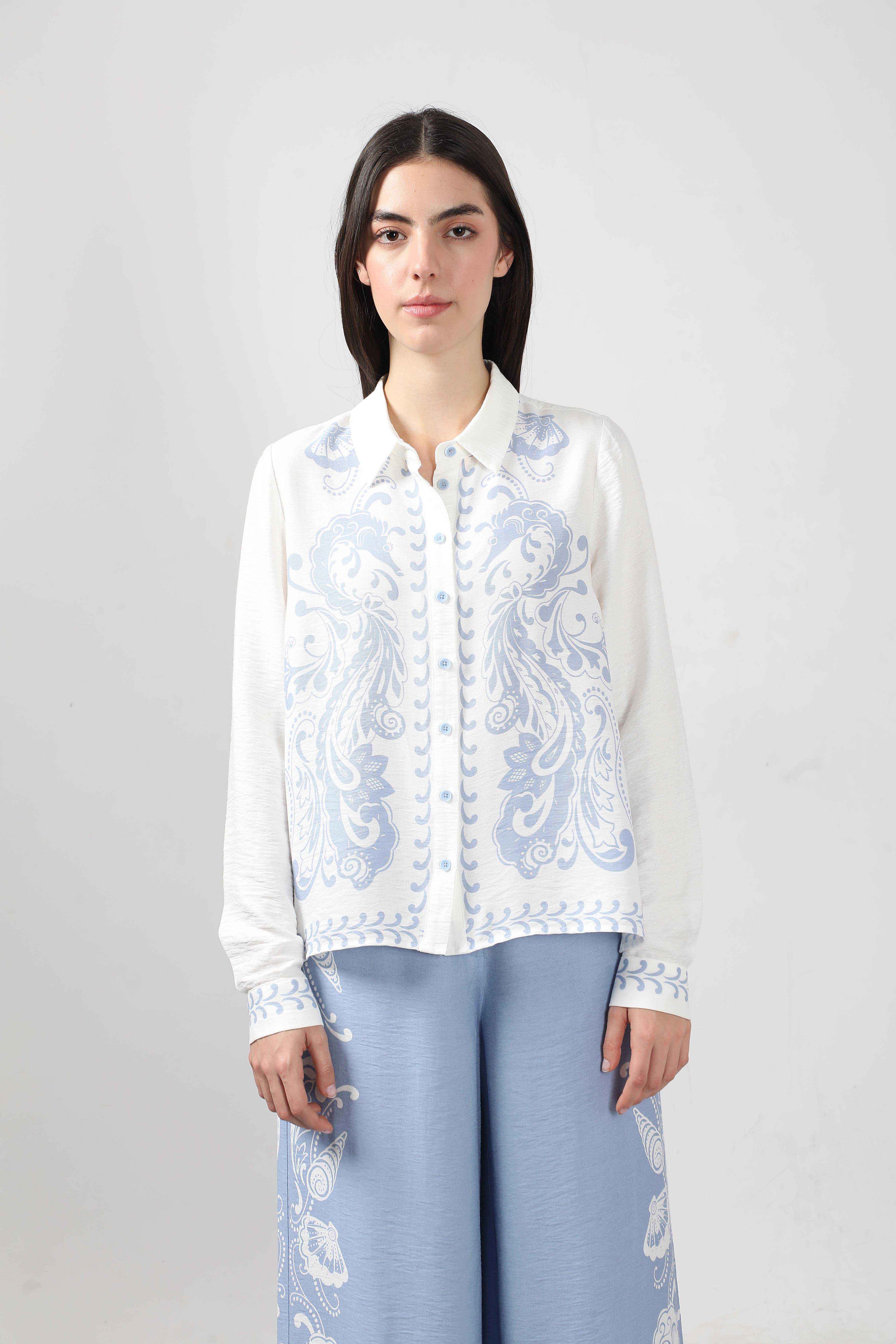 Vero Moda White Printed Shirt