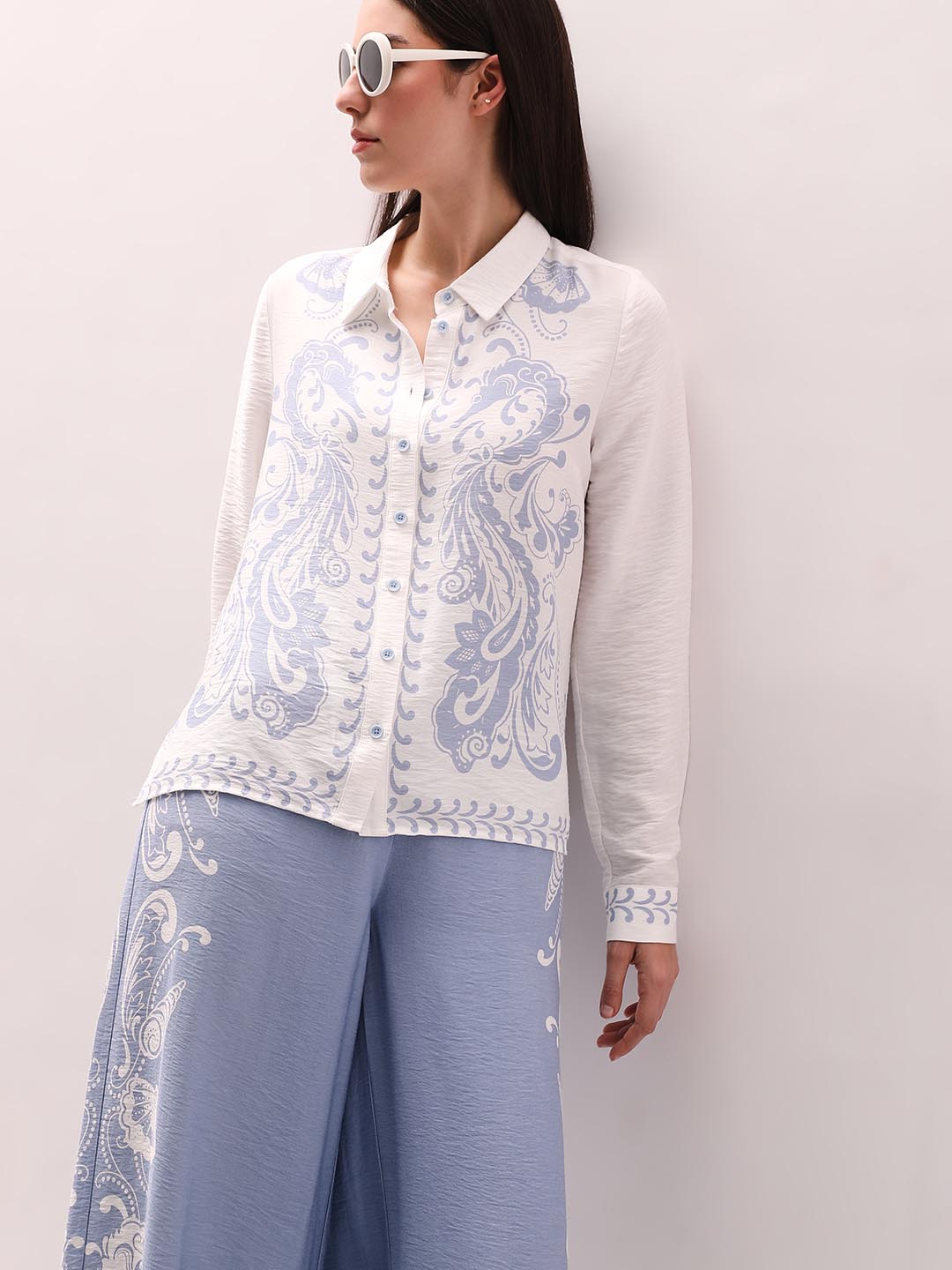 Vero Moda White Printed Shirt