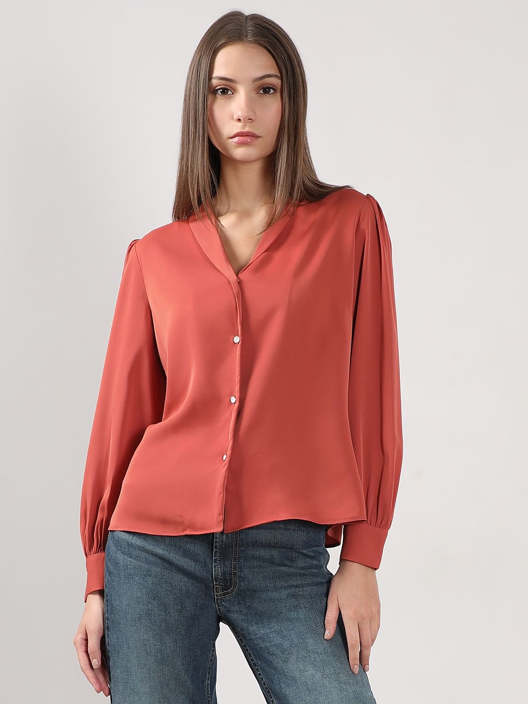 Orange Full Sleeves Shirt
