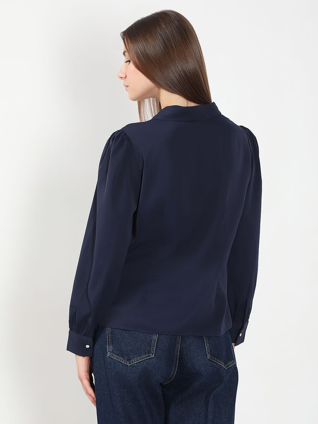 Navy Blue Full Sleeves Shirt