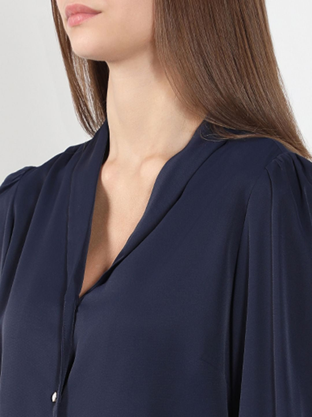 Navy Blue Full Sleeves Shirt