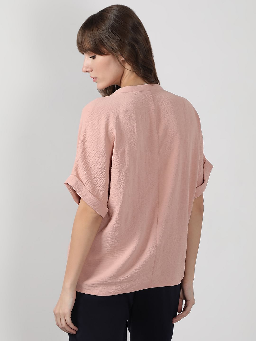 Light Pink V Neck Top