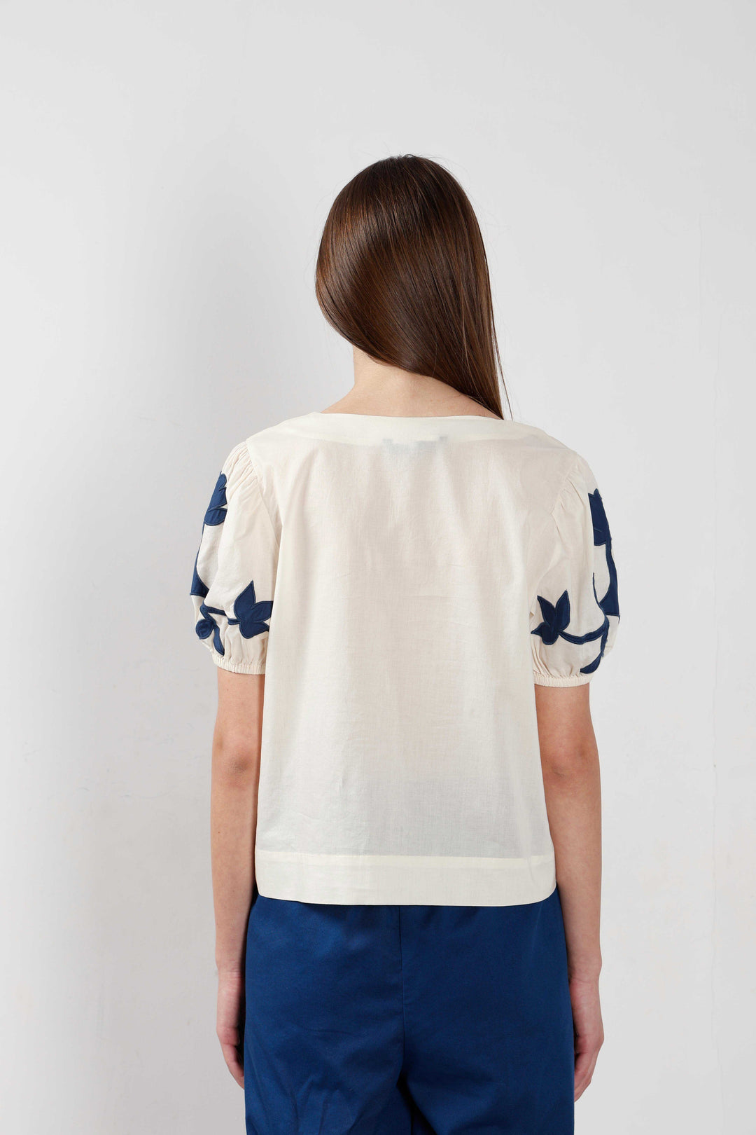 Vero Moda off-White Floral Cotton Top