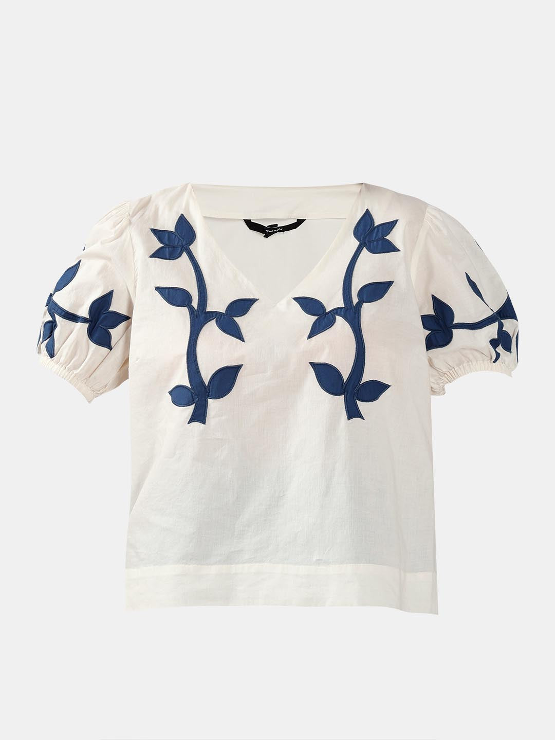 Vero Moda off-White Floral Cotton Top