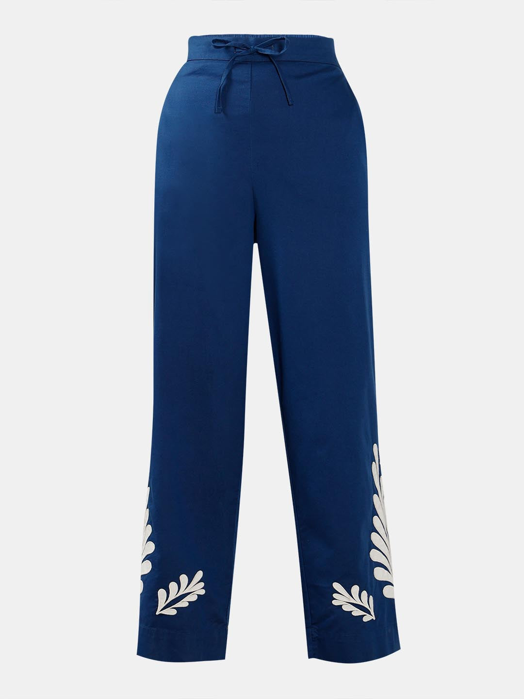 Vero Moda Dark Blue Printed High Rise Pants