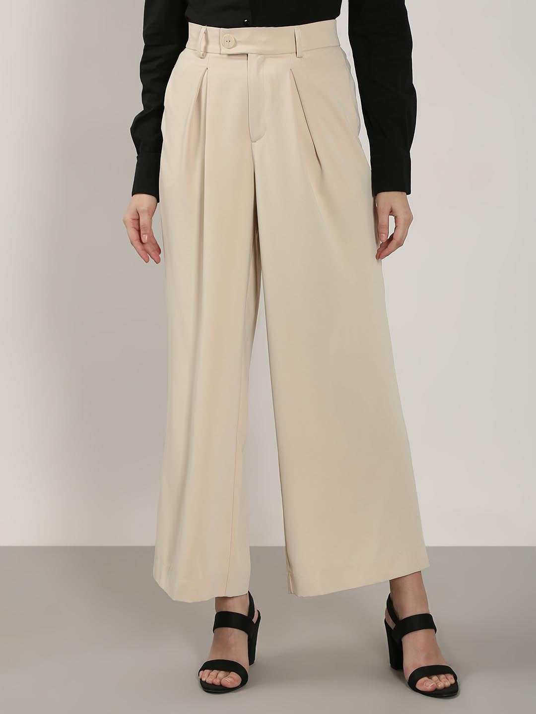 Vero Moda Beige High Rise Pants