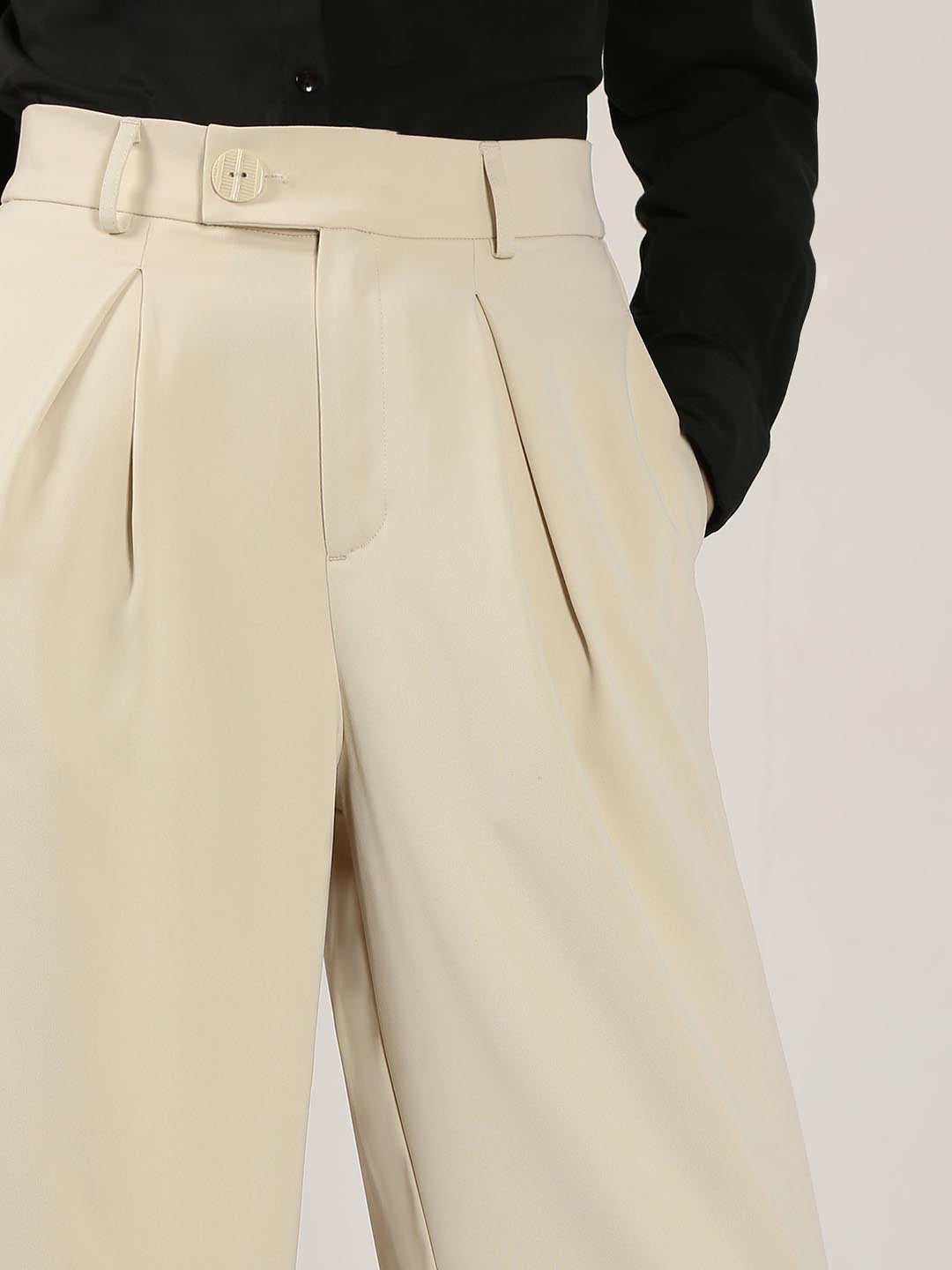 Vero Moda Beige High Rise Pants