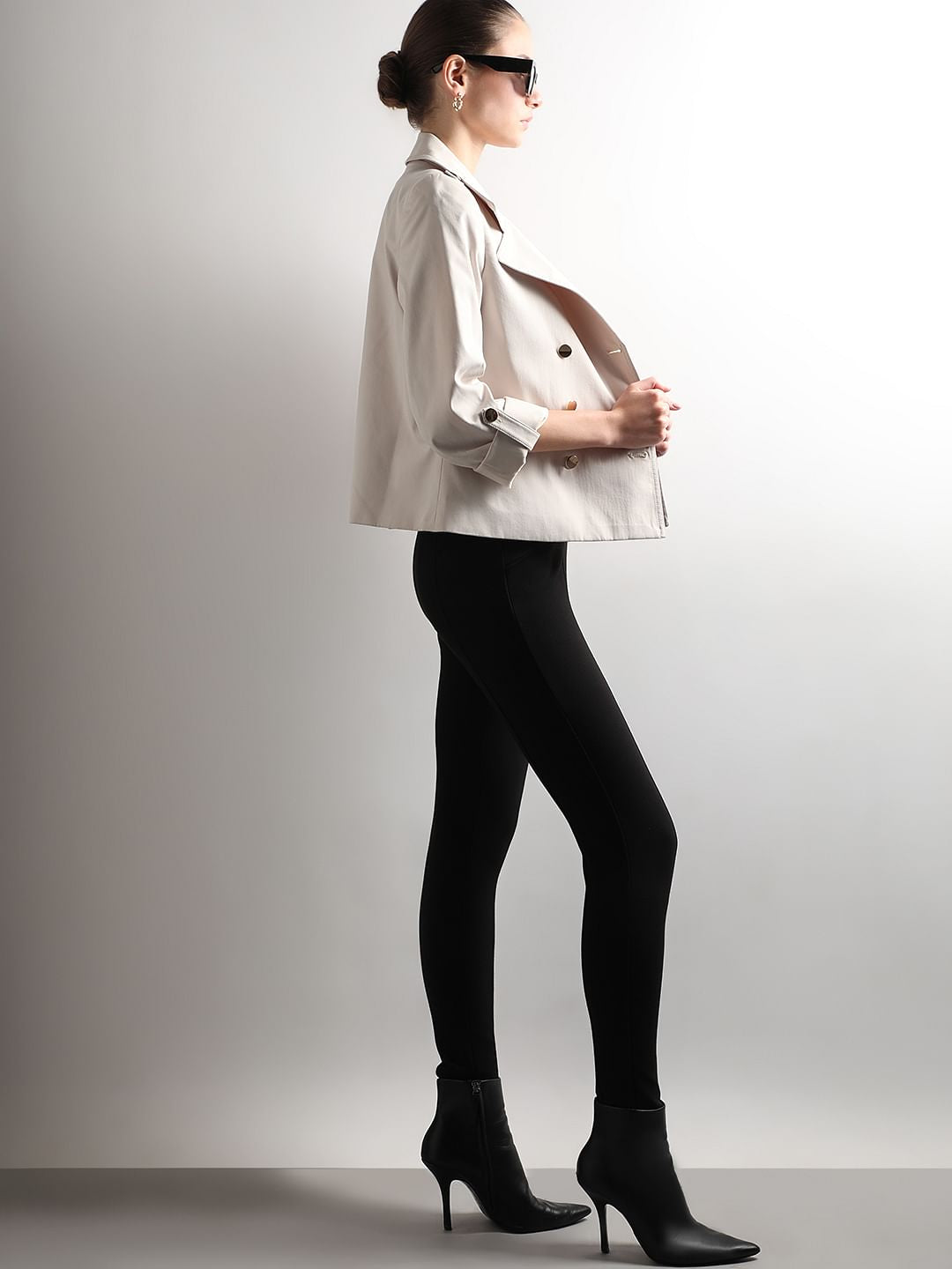 Black High Rise Skinny Jeggings
