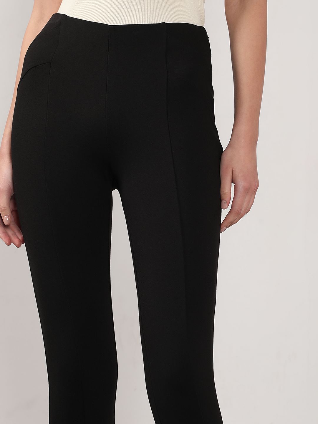 Black High Rise Skinny Jeggings