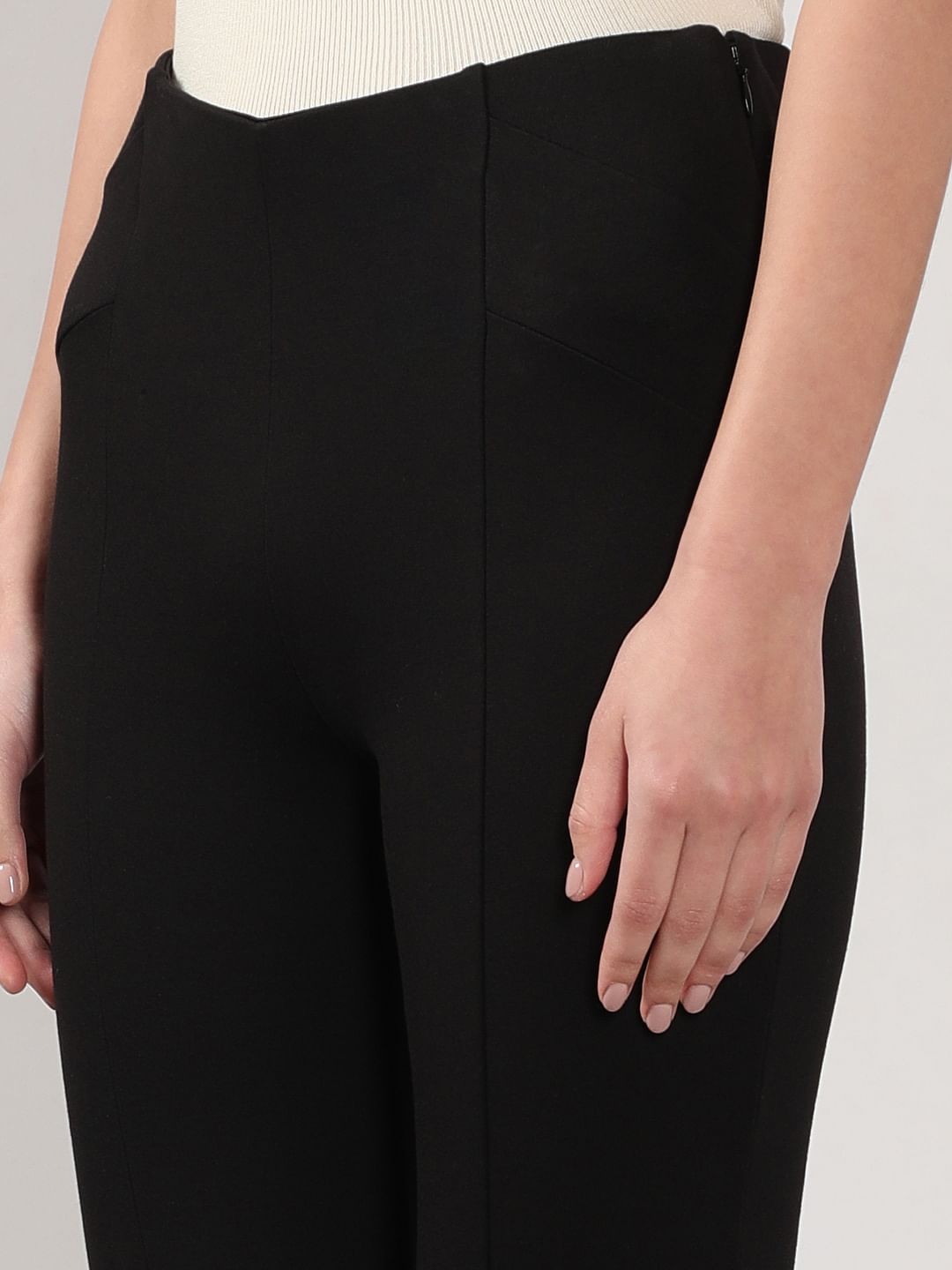 Black High Rise Skinny Jeggings