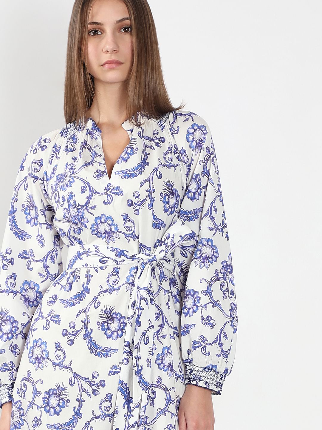 White Printed Maxi Dress