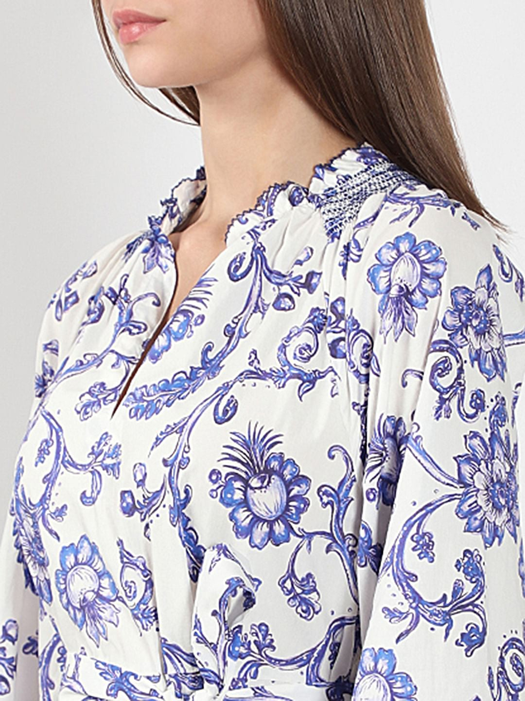 White Printed Maxi Dress