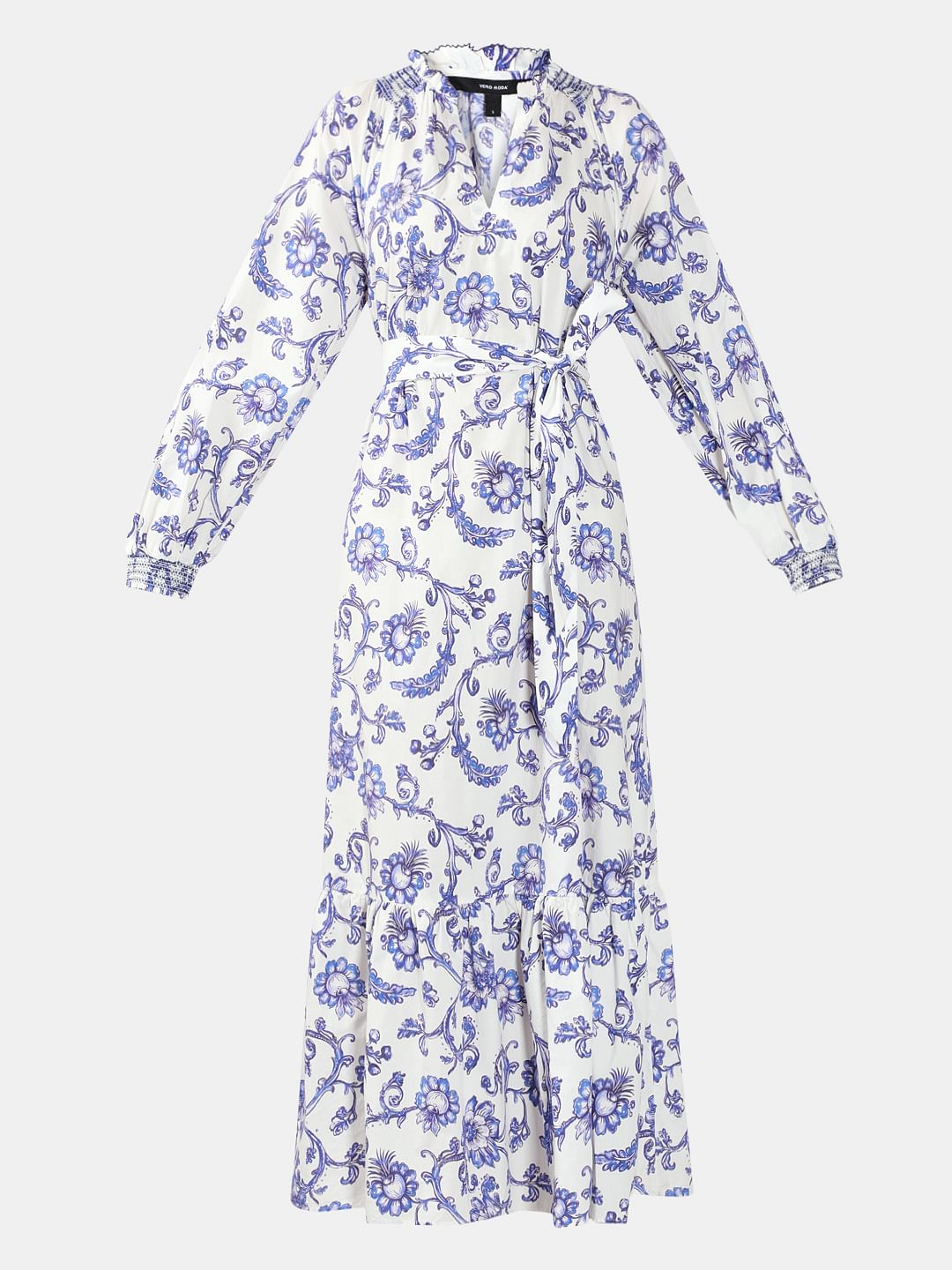 White Printed Maxi Dress