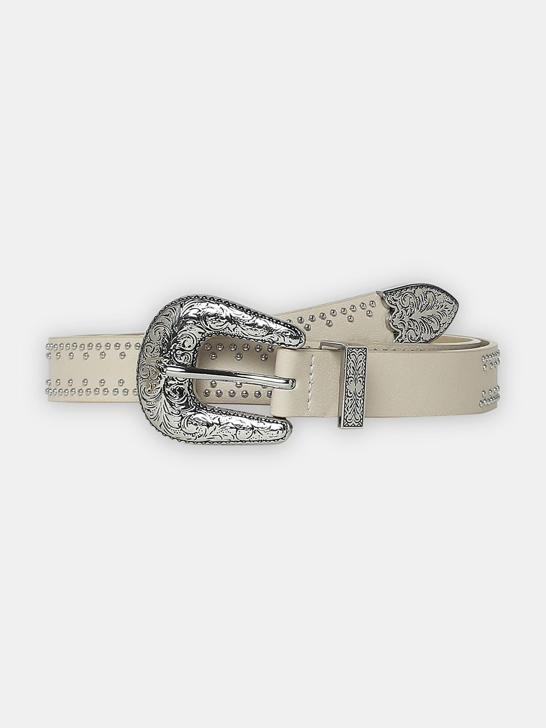Ivory Studded Jeans Belt
