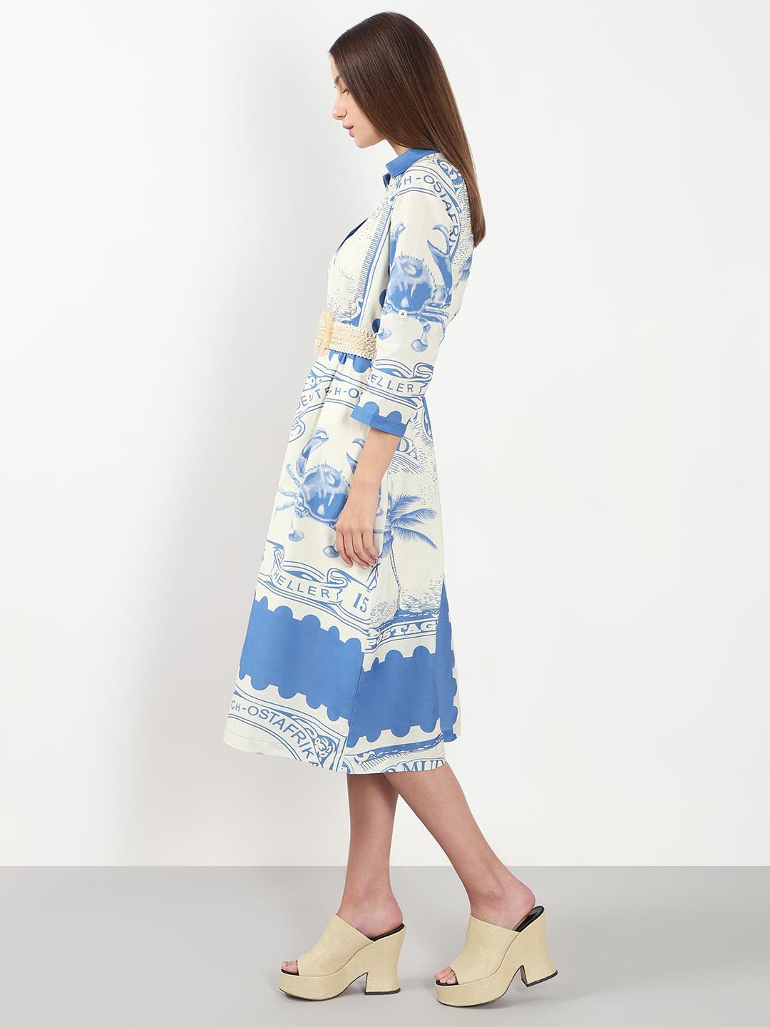 Vero Moda White Printed Shirt Dress