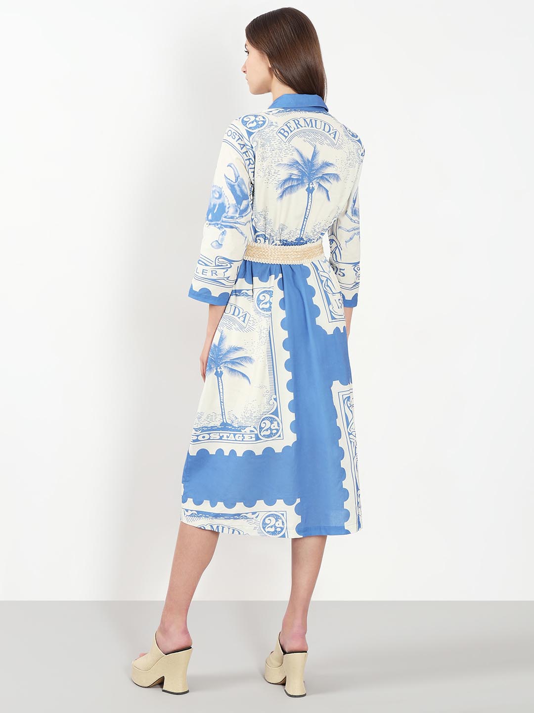 Vero Moda White Printed Shirt Dress