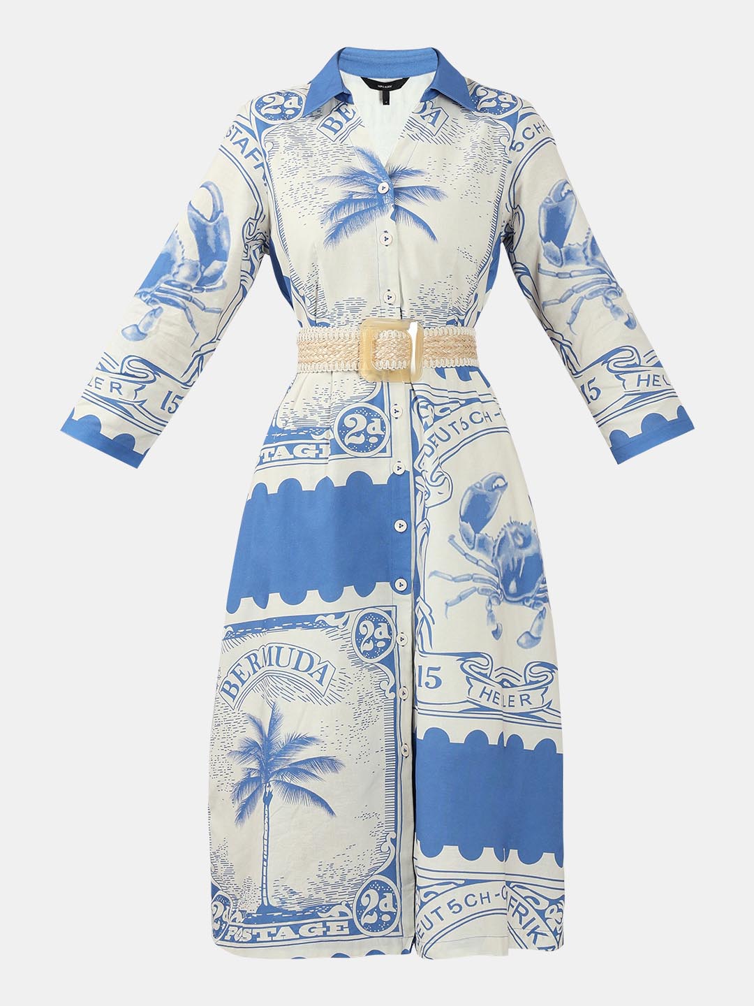 Vero Moda White Printed Shirt Dress