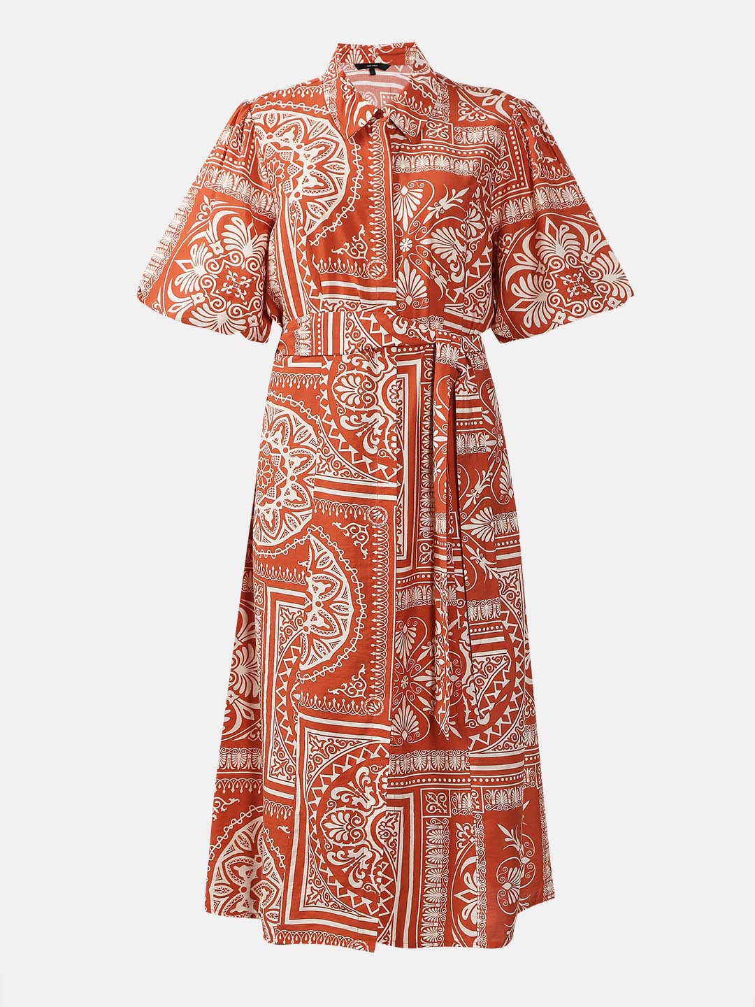 Vero Moda Rust Printed Shirt Dress