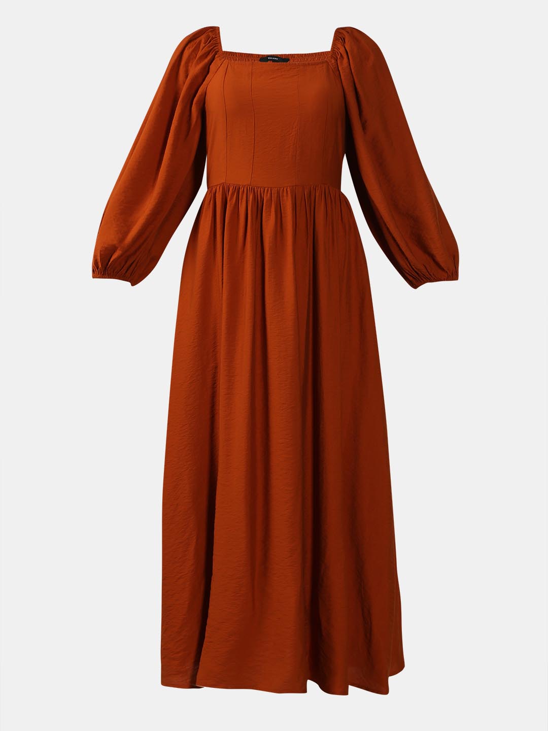 Vero Moda Rust Square Neck Midaxi Dress