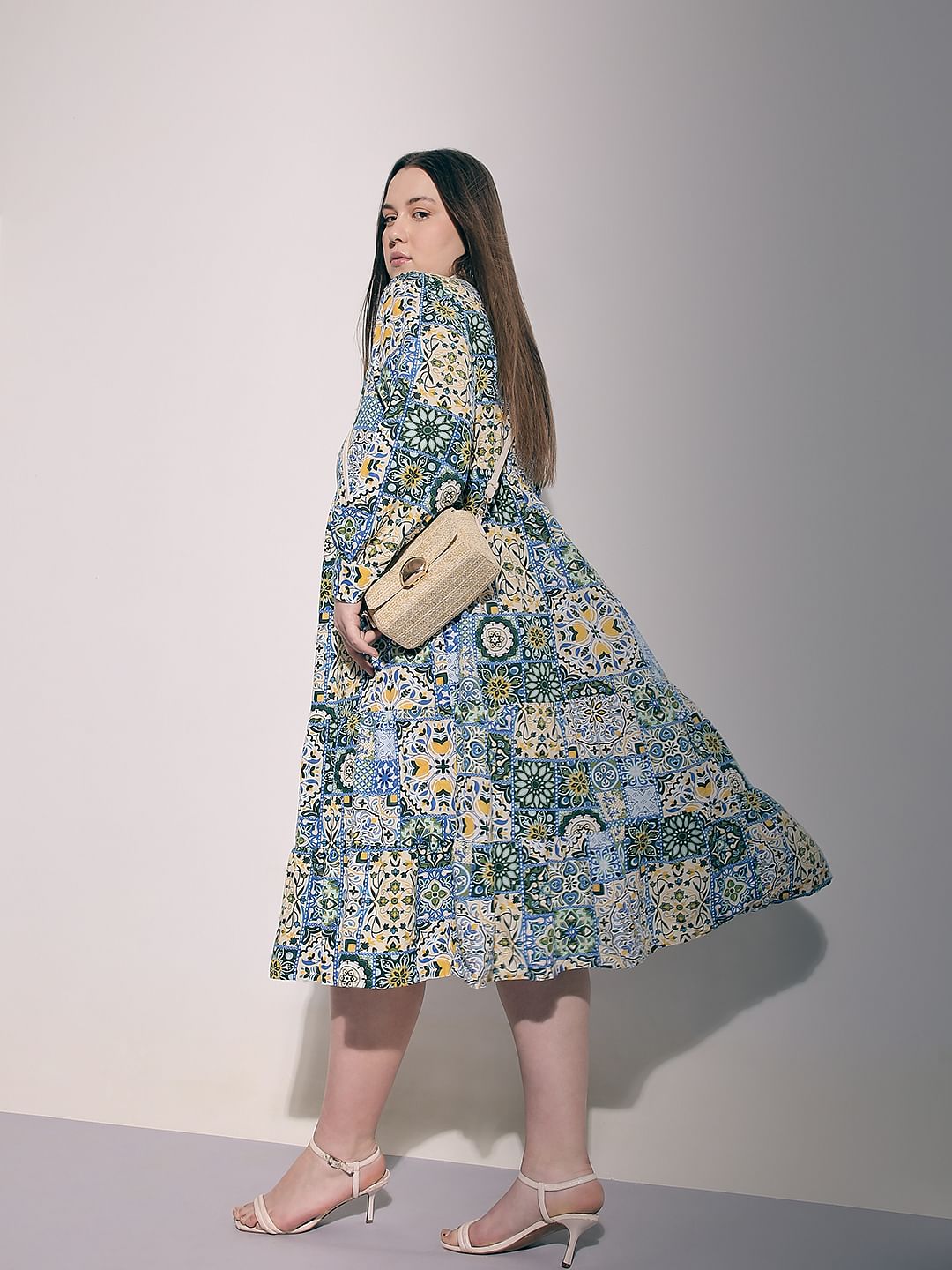 Curve Multi-Colour Printed Shirt Dress