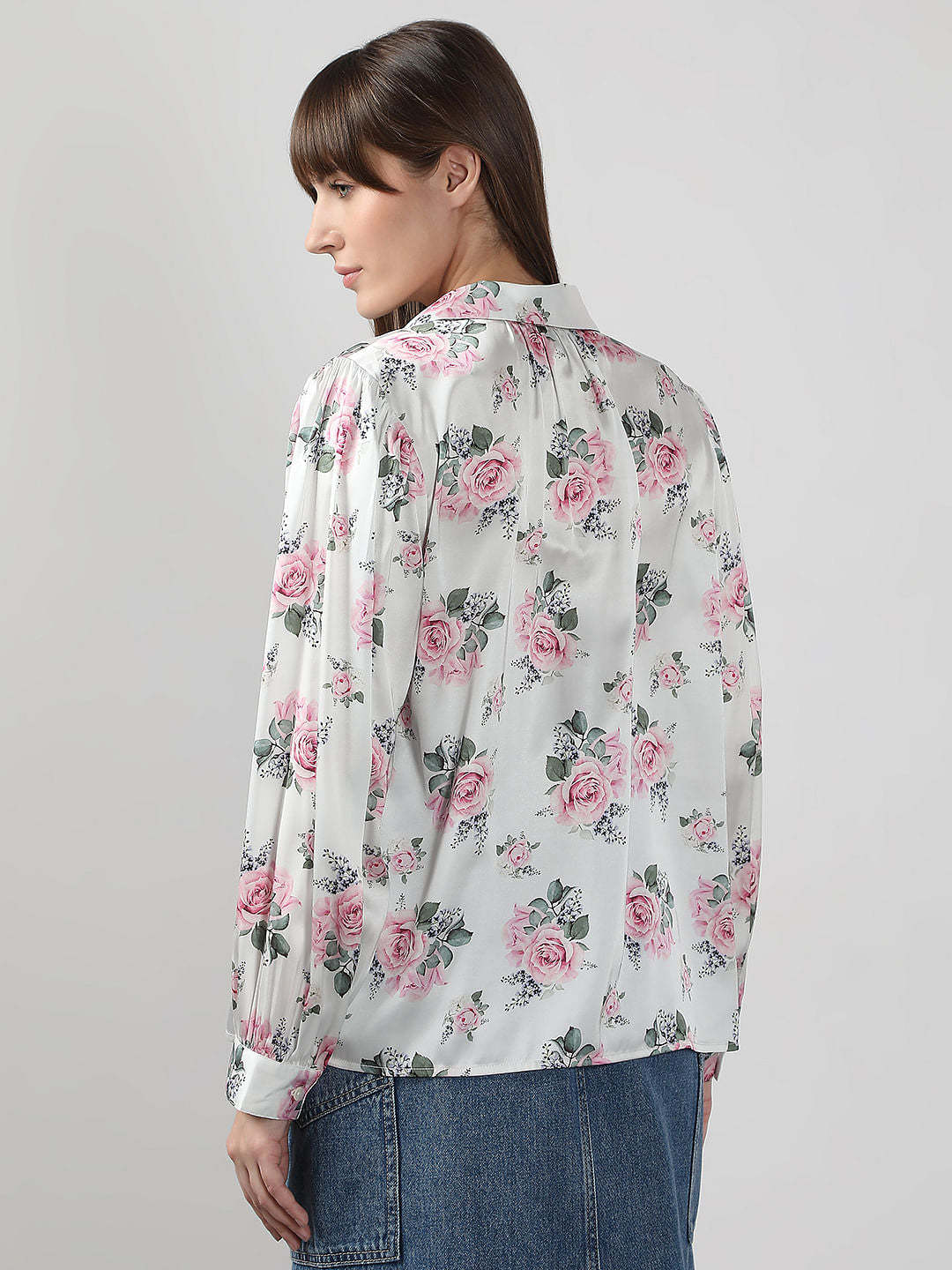 White Floral Shirt
